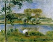 皮埃尔 奥古斯特 雷诺阿 : Landscape, Banks of the River